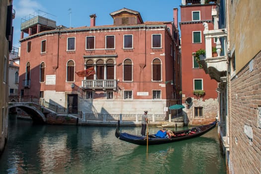 discovery of the city of Venice and its small canals and romantic alleys, Italy