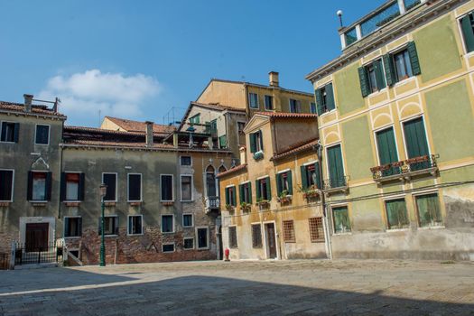 discovery of the city of Venice and its small canals and romantic alleys, Italy