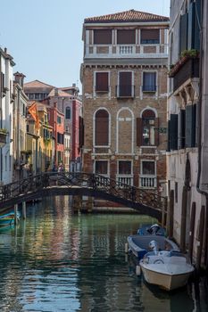 discovery of the city of Venice and its small canals and romantic alleys, Italy