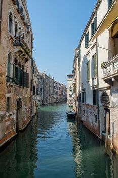 discovery of the city of Venice and its small canals and romantic alleys, Italy