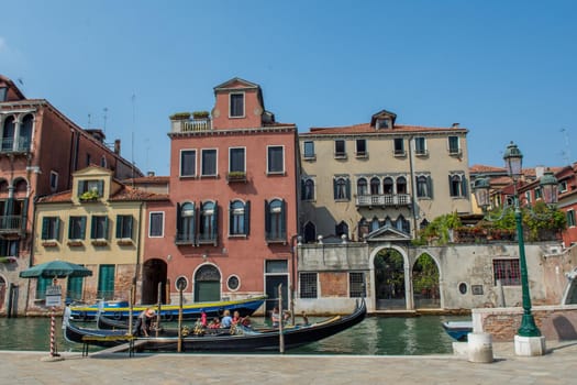 discovery of the city of Venice and its small canals and romantic alleys, Italy