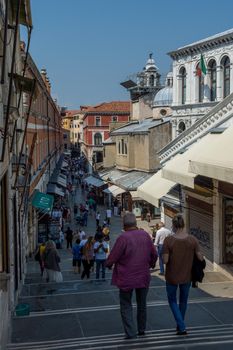 discovery of the city of Venice and its small canals and romantic alleys, Italy