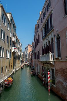 discovery of the city of Venice and its small canals and romantic alleys, Italy