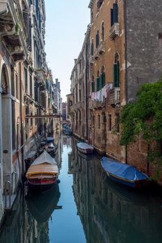 discovery of the city of Venice and its small canals and romantic alleys, Italy