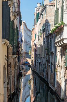 discovery of the city of Venice and its small canals and romantic alleys, Italy