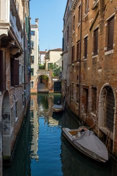 discovery of the city of Venice and its small canals and romantic alleys, Italy