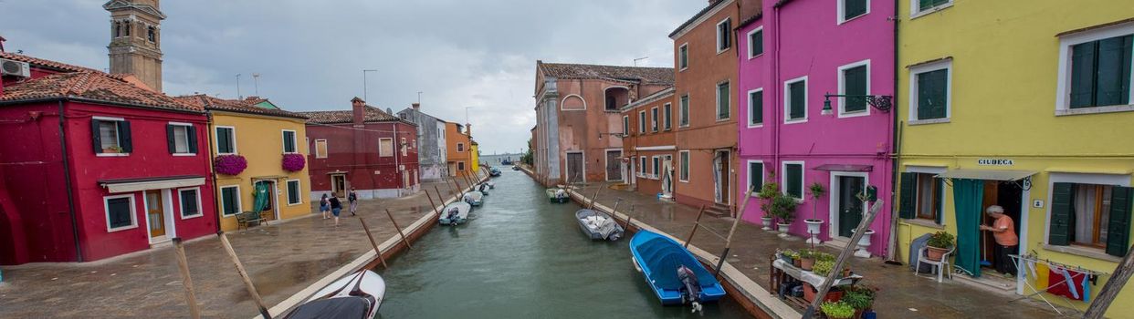 discovery of the city of Venice, Burano and its small canals and romantic alleys, Italy