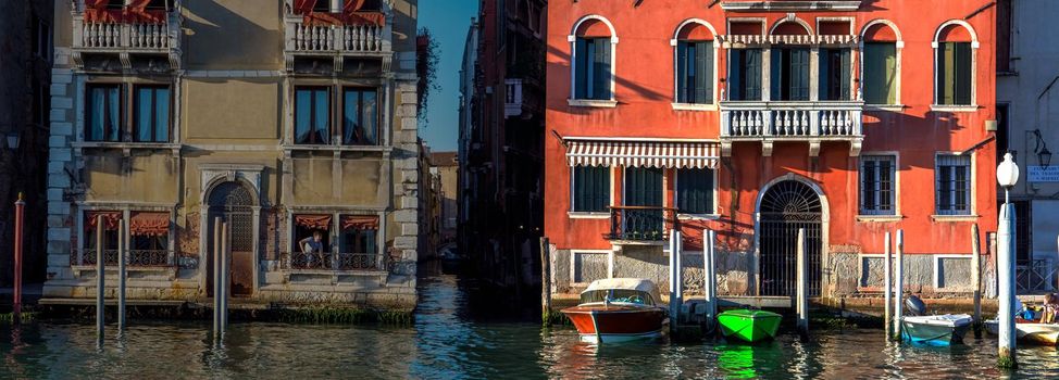 discovery of the city of Venice and its small canals and romantic alleys, Italy