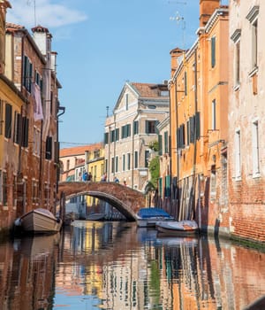 discovery of the city of Venice and its small canals and romantic alleys, Italy