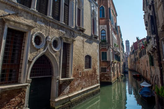 discovery of the city of Venice and its small canals and romantic alleys, Italy