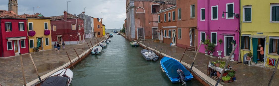 discovery of the city of Venice, Burano and its small canals and romantic alleys, Italy