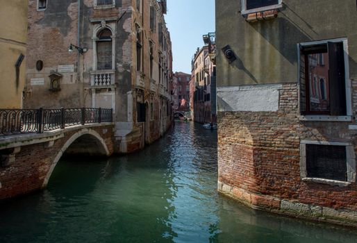 discovery of the city of Venice and its small canals and romantic alleys, Italy