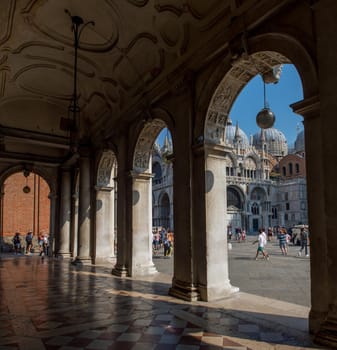 discovery of the city of Venice and its small canals and romantic alleys, Italy