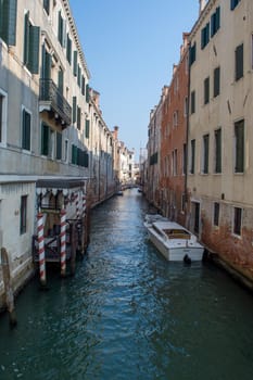 discovery of the city of Venice and its small canals and romantic alleys, Italy