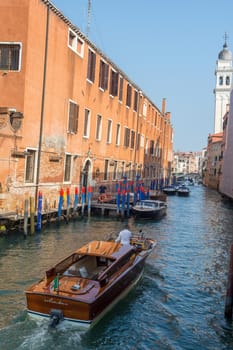discovery of the city of Venice and its small canals and romantic alleys, Italy