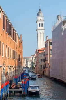 discovery of the city of Venice and its small canals and romantic alleys, Italy