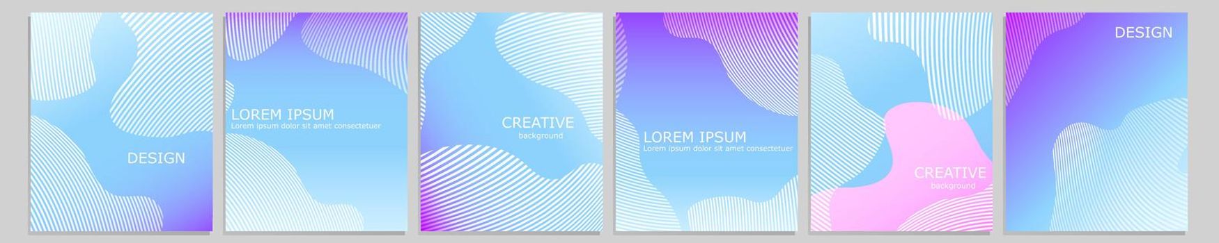 Set of vector cover notebook design. Abstract minimal gradient halftone template design for notebook paper, copybook brochures, book, magazine. Planner and diary cover for print