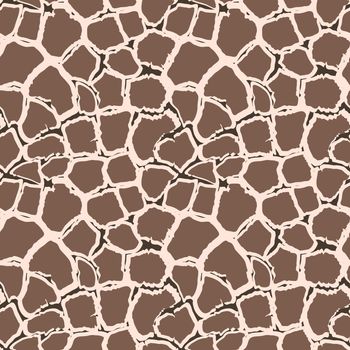Abstract modern giraffe seamless pattern. Animals trendy background. Beige decorative vector stock illustration for print, card, postcard, fabric, textile. Modern ornament of stylized skin