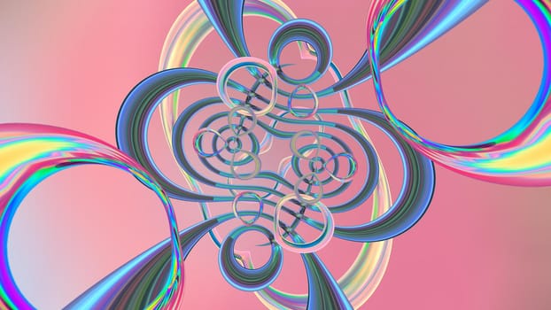 Abstract background with futuristic ornaments. 3d image