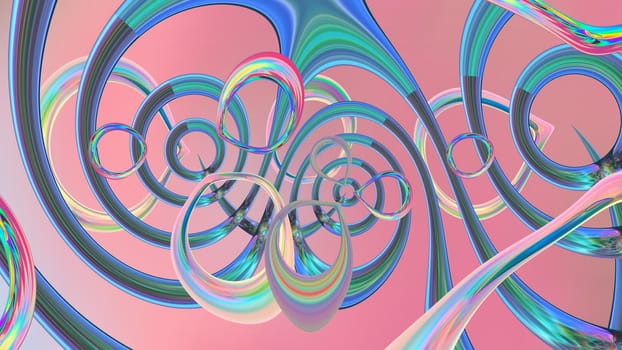 Abstract background with futuristic ornaments. 3d image