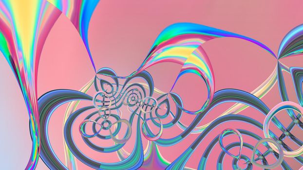 Abstract background with futuristic ornaments. 3d image
