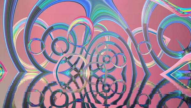 Abstract background with futuristic ornaments. 3d image