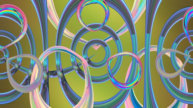 Abstract background with futuristic ornaments. 3d image