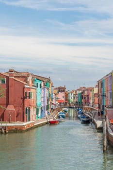 discovery of the city of Venice, Burano and its small canals and romantic alleys, Italy