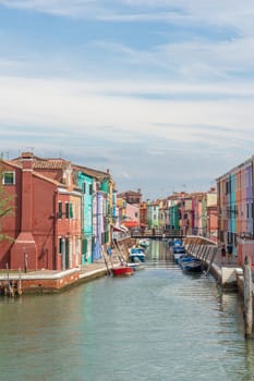 discovery of the city of Venice, Burano and its small canals and romantic alleys, Italy