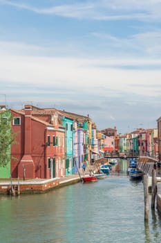 discovery of the city of Venice, Burano and its small canals and romantic alleys, Italy