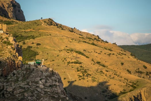 Balaklava, Crimea. View on Cembalo, one of Genoese fortresses in Crimea. Around the middle of the 14th century, the first fortifications appeared on Mount Kastron.
