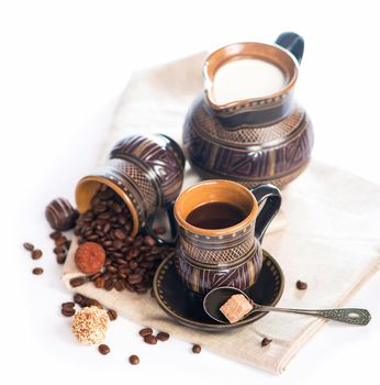 Coffee Espresso. Cup Of Coffee on the white background