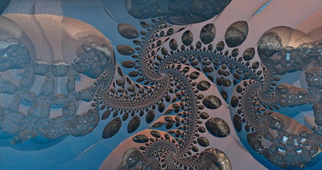 Picture of three-dimensional fractals in motion