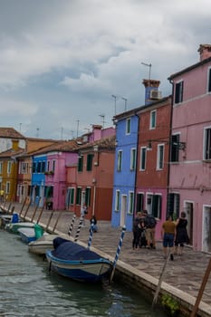 discovery of the city of Venice, Burano and its small canals and romantic alleys, Italy