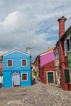 discovery of the city of Venice, Burano and its small canals and romantic alleys, Italy
