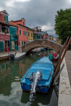 discovery of the city of Venice, Burano and its small canals and romantic alleys, Italy