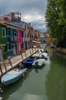 discovery of the city of Venice, Burano and its small canals and romantic alleys, Italy