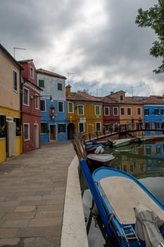 discovery of the city of Venice, Burano and its small canals and romantic alleys, Italy
