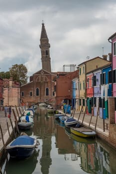 discovery of the city of Venice, Burano and its small canals and romantic alleys, Italy