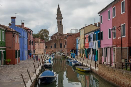 discovery of the city of Venice, Burano and its small canals and romantic alleys, Italy