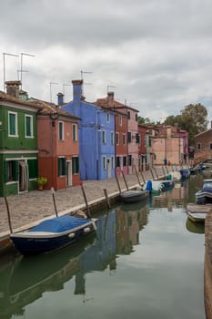 discovery of the city of Venice, Burano and its small canals and romantic alleys, Italy