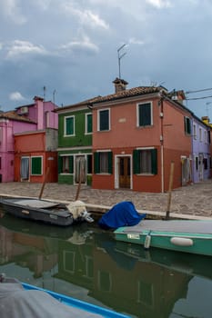 discovery of the city of Venice, Burano and its small canals and romantic alleys, Italy