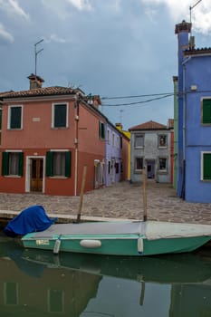 discovery of the city of Venice, Burano and its small canals and romantic alleys, Italy