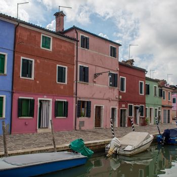 discovery of the city of Venice, Burano and its small canals and romantic alleys, Italy