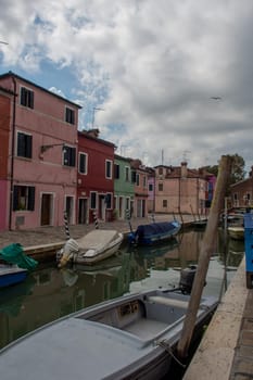 discovery of the city of Venice, Burano and its small canals and romantic alleys, Italy