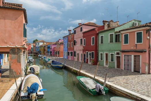 discovery of the city of Venice, Burano and its small canals and romantic alleys, Italy