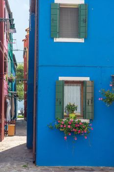 discovery of the city of Venice, Burano and its small canals and romantic alleys, Italy