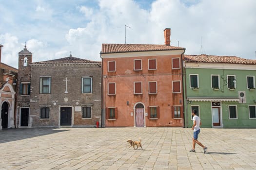 discovery of the city of Venice, Burano and its small canals and romantic alleys, Italy