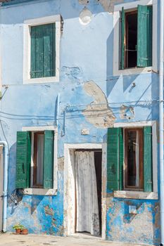 discovery of the city of Venice, Burano and its small canals and romantic alleys, Italy