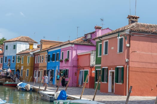 discovery of the city of Venice, Burano and its small canals and romantic alleys, Italy